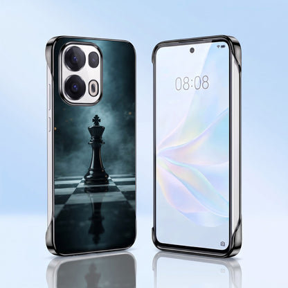 Oppo Reno 13 Pro 5G CheckMate Black Printed  Frameless Back Case