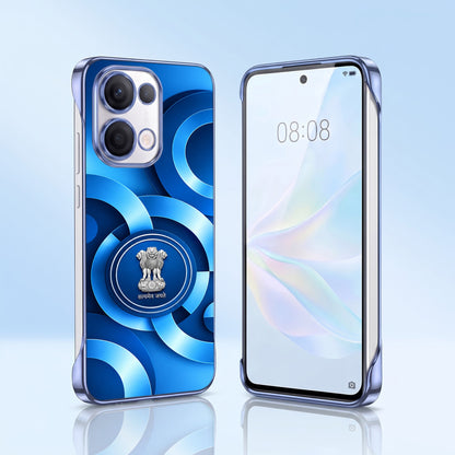 Oppo Reno 13 5G My Emblem Blue Printed  Frameless Back Case