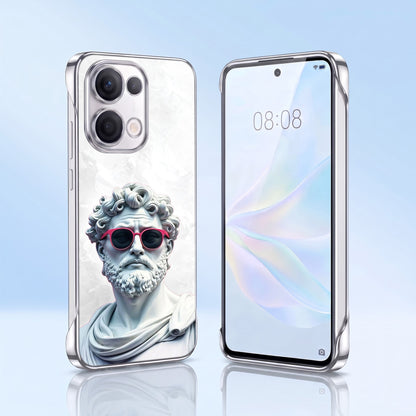 Oppo Reno 13 5G Mythic Aura White Printed  Frameless Back Case