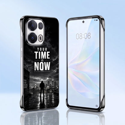 Oppo Reno 13 Pro 5G Your Time Black Printed  Frameless Back Case