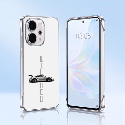 Oppo Reno 14 5G Porsche White Printed  Frameless Back Case