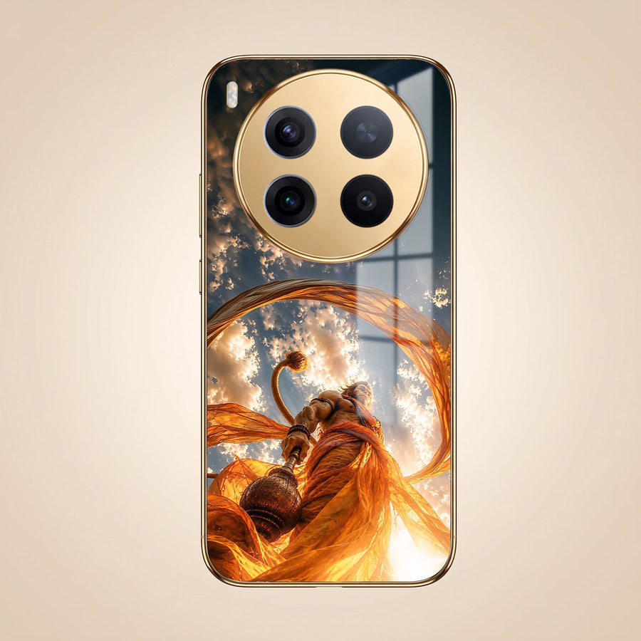 Vivo X300 Pro 5G Divine Hanuman Gold Electroplated Glass Phone Back Case