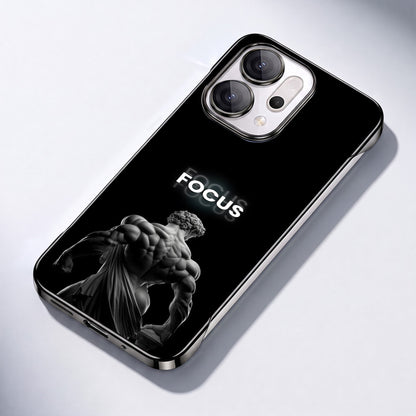 Oppo Reno 14 5G Focus Black Printed  Frameless Back Case