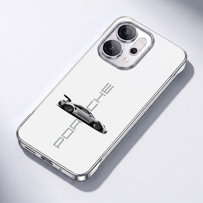 Oppo Reno 14 5G Porsche White Printed  Frameless Back Case