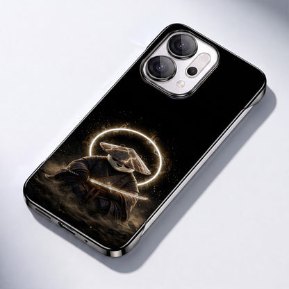 Oppo Reno 14 5G Warrior Panda Black Printed  Frameless Back Case