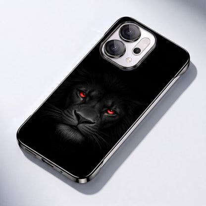 Oppo Reno 14 5G Lion Face Black Printed  Frameless Back Case