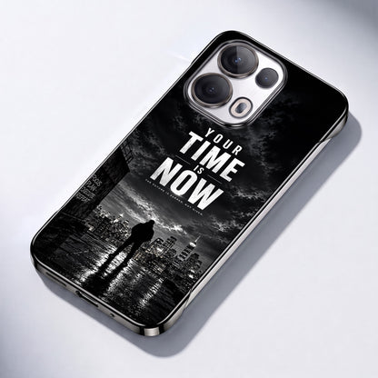 Oppo Reno 13 Pro 5G Your Time Black Printed  Frameless Back Case