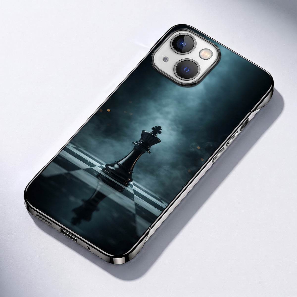 iPhone 15 5G CheckMate Black Printed  Frameless Back Case
