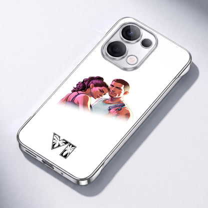 Oppo Reno 13 5G Vibe Shield White Printed  Frameless Back Case