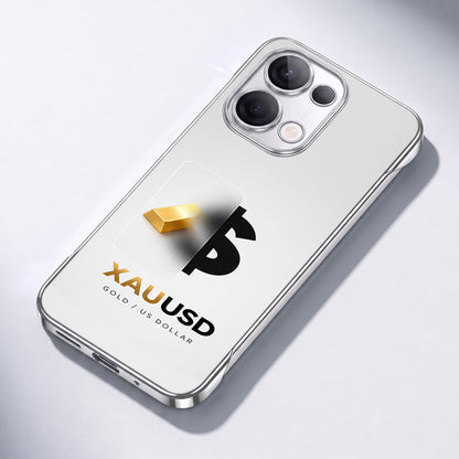 Oppo Reno 13 5G XAU/USD White Printed  Frameless Back Case
