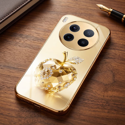 Vivo X300 Pro 5G Golden Apple Gold Electroplated Glass Phone Back Case