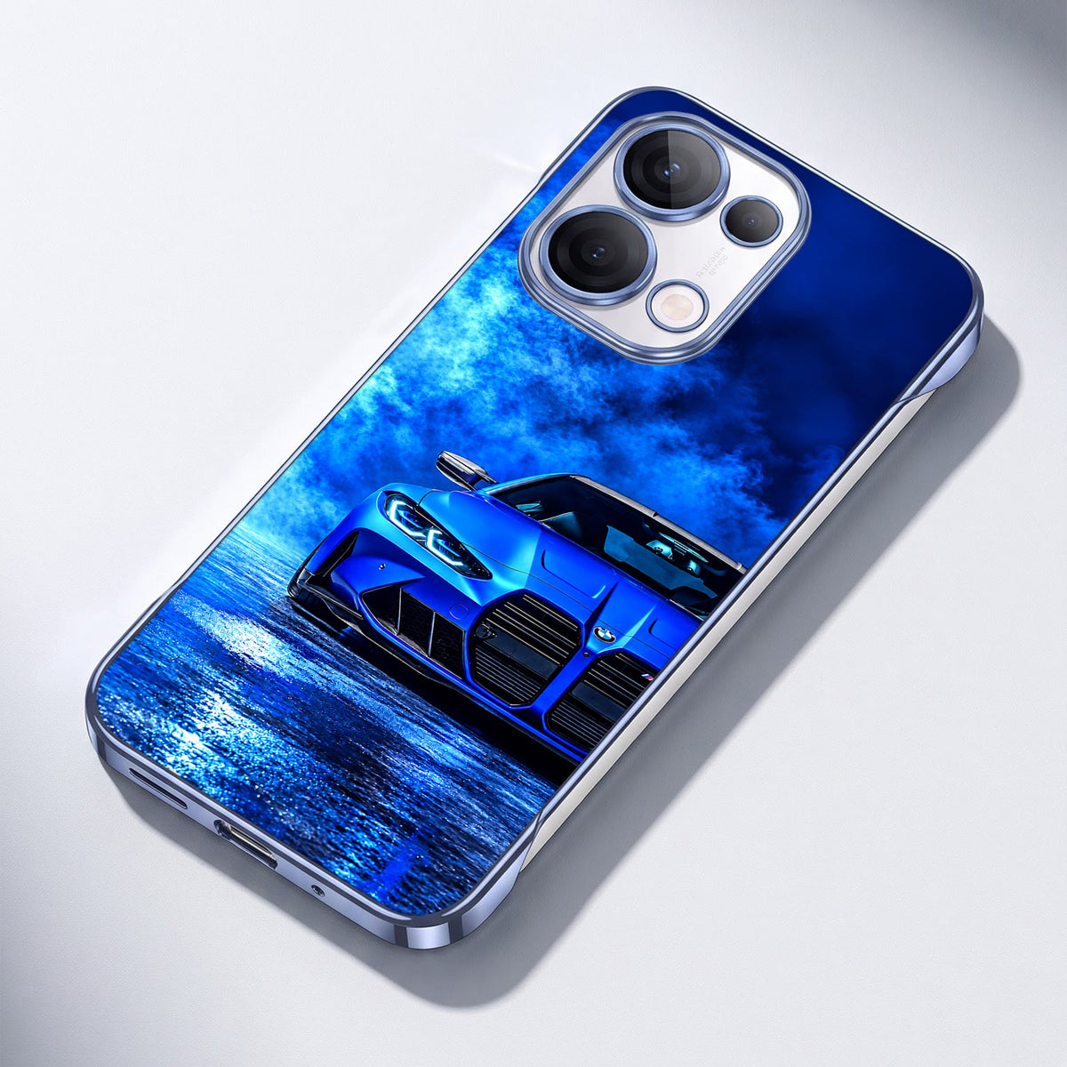 Oppo Reno 13 5G BMW Blue Printed  Frameless Back Case