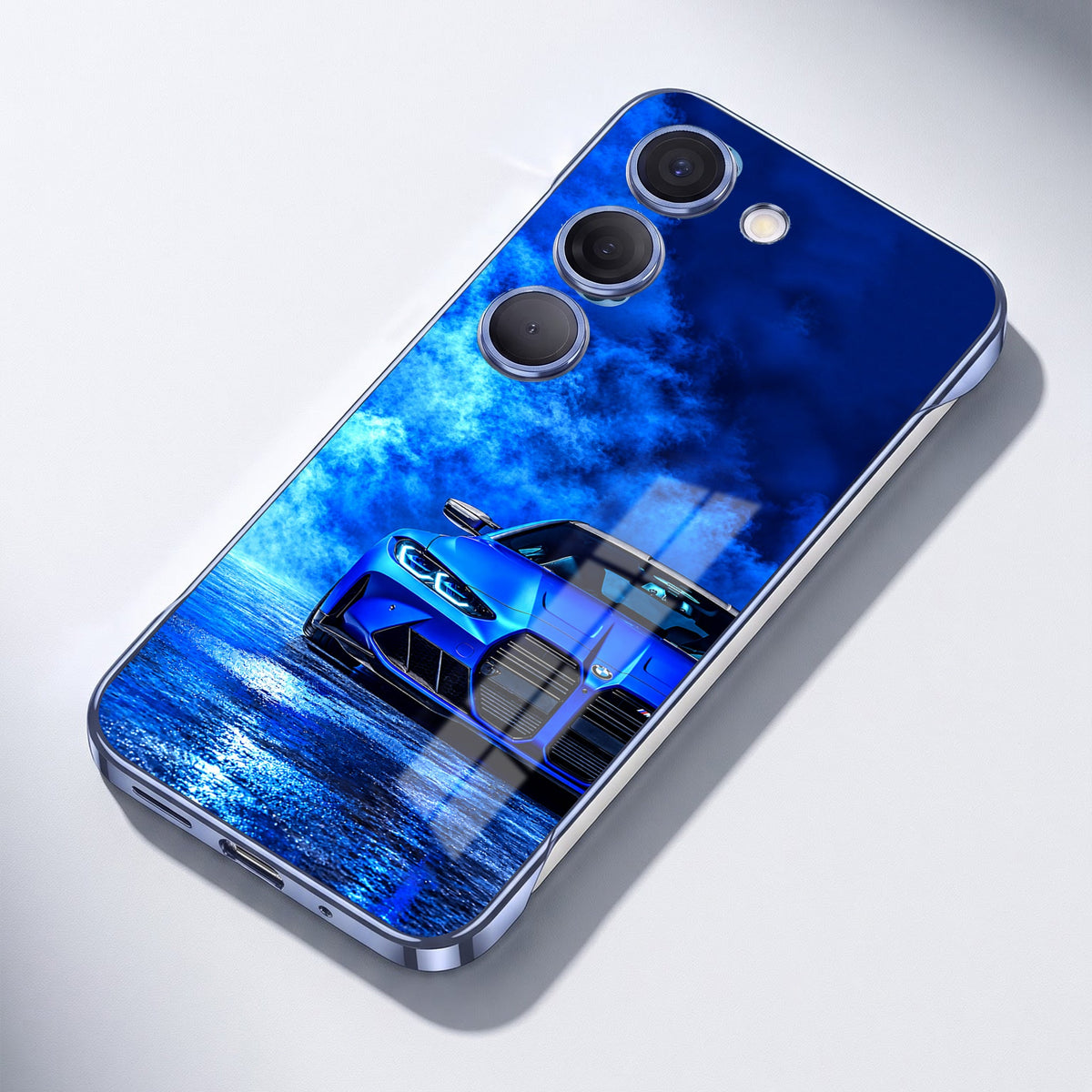 Samsung Galaxy S23+ 5G BMW Blue Printed  Frameless Back Case