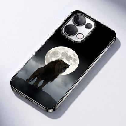 Oppo Reno 13 5G Lunar Lion Black Printed  Frameless Back Case