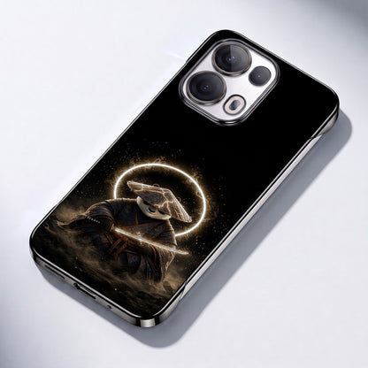 Oppo Reno 13 Pro 5G Warrior Panda Black Printed  Frameless Back Case