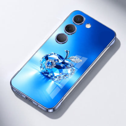 Samsung Galaxy S23+ 5G Luxery Apple Blue Printed  Frameless Back Case