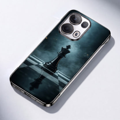 Oppo Reno 13 Pro 5G CheckMate Black Printed  Frameless Back Case
