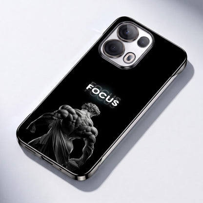 Oppo Reno 13 Pro 5G Focus Black Printed  Frameless Back Case