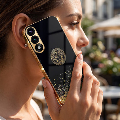 Oneplus Nord 5 5G Medusa Head Gold Electroplated Glass Phone Back Case
