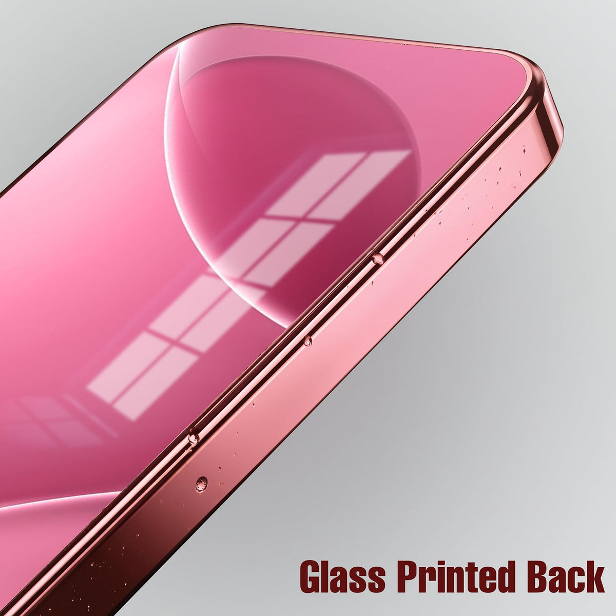 Vivo T5x 5G Luxury Glossy Wave Pink Electroplated Glass Phone Back Case