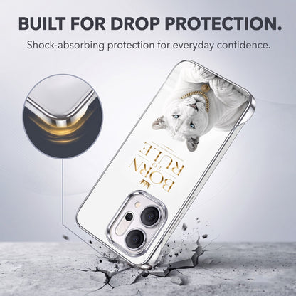 Oppo Reno 14 5GBorn To Rule White Printed  Frameless Back Case