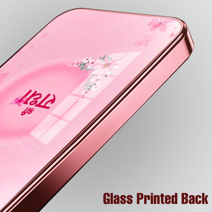 Samsung Galaxy A36 5G Luxury Shree Radha Pink Electroplated Glass Phone Back Case