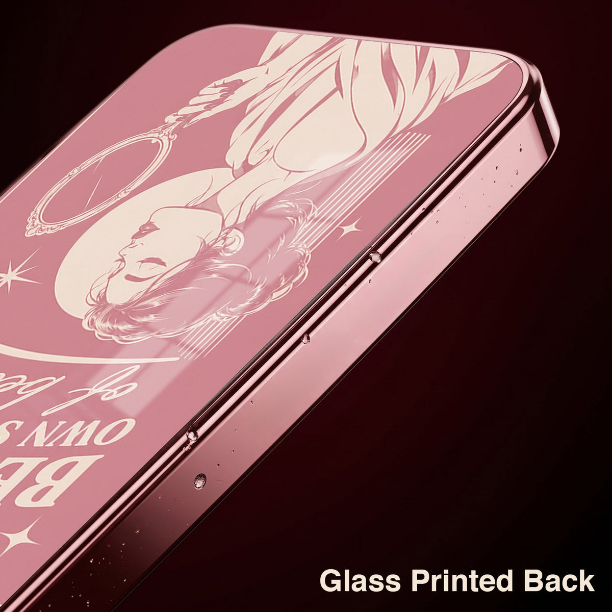 Oppo Reno 14 5G Luxury Aesthetic Girl Pink Electroplated Glass Phone Back Case