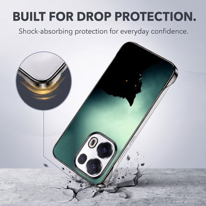 Oppo Reno 13 Pro 5G Wild Wolf Black Printed  Frameless Back Case