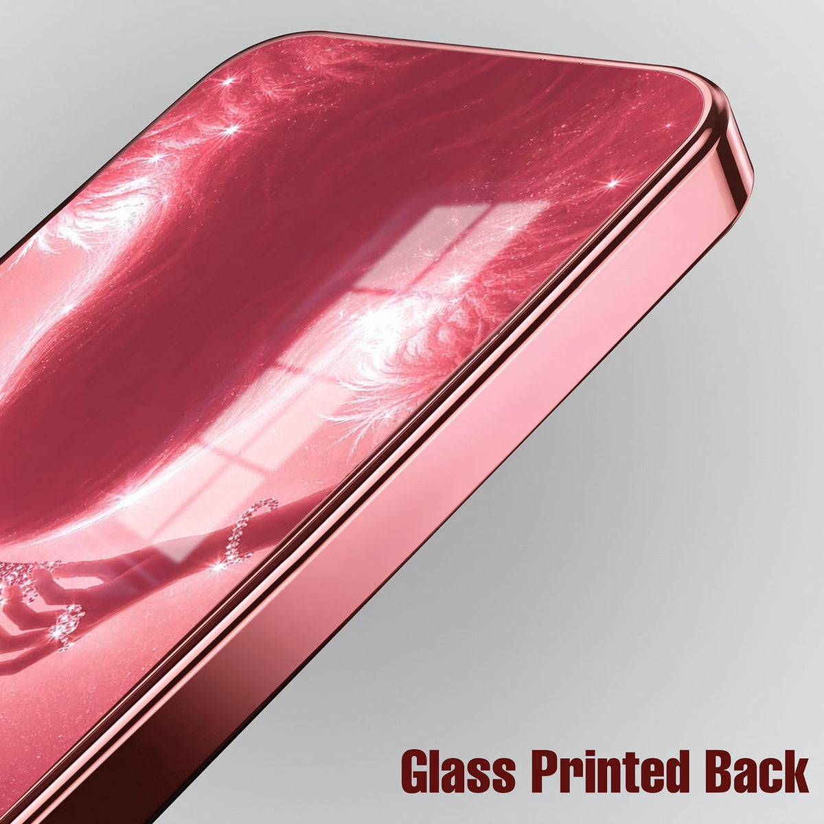 Vivo V70 5G Luxury Crown Queen Pink Electroplated Glass Phone Back Case