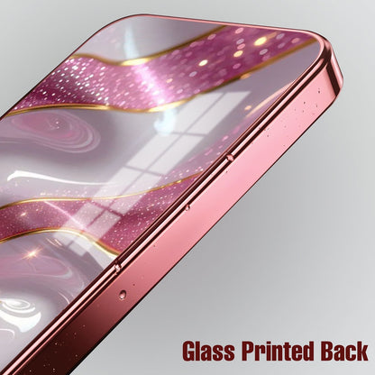 Redmi Note 15 Pro+ 5G Pearl Marble Pink Electroplated Glass Phone Back Case