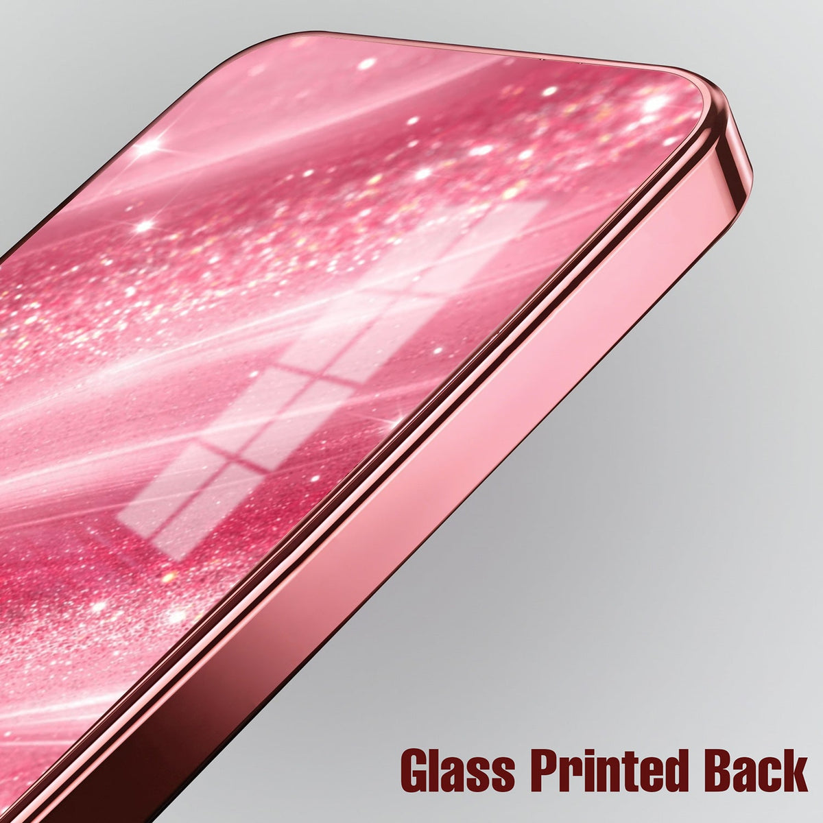 Samsung Galaxy A56 5G Luxury Glitter Wave Pink Electroplated Glass Phone Back Case