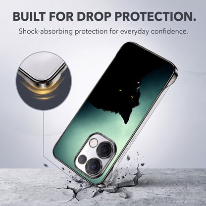 Oppo Reno 13 5G Wild Wolf Black Printed  Frameless Back Case