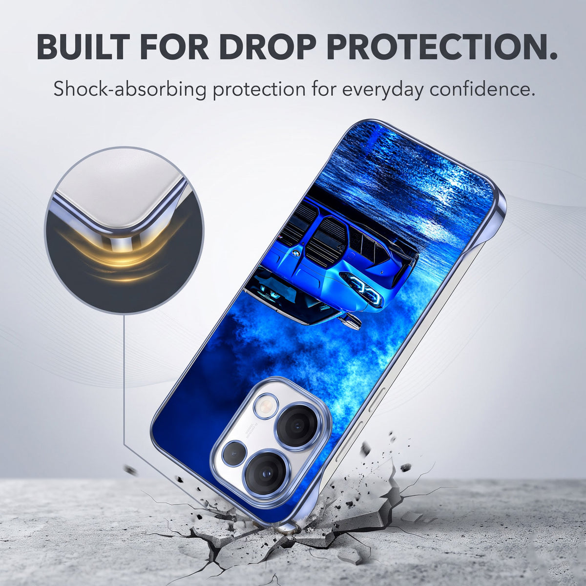 Oppo Reno 13 5G BMW Blue Printed  Frameless Back Case