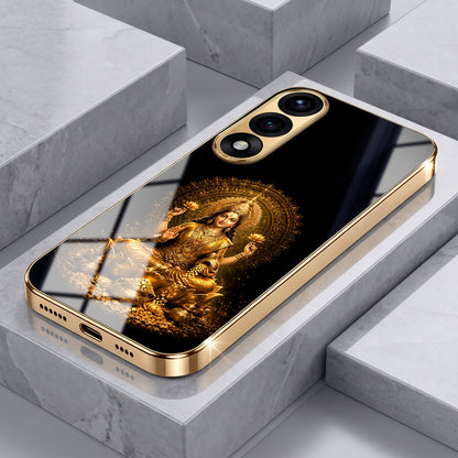 Oneplus Nord 5 5G Golden Maa Lakshmi Gold Electroplated Glass Phone Back Case