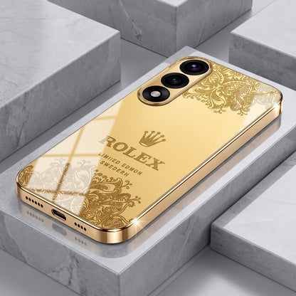 Oneplus Nord 5 5G Rolex Crown Gold Electroplated Glass Phone Back Case