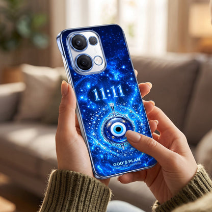 Oppo Reno 13 5G Evel Eyes Blue Printed  Frameless Back Case