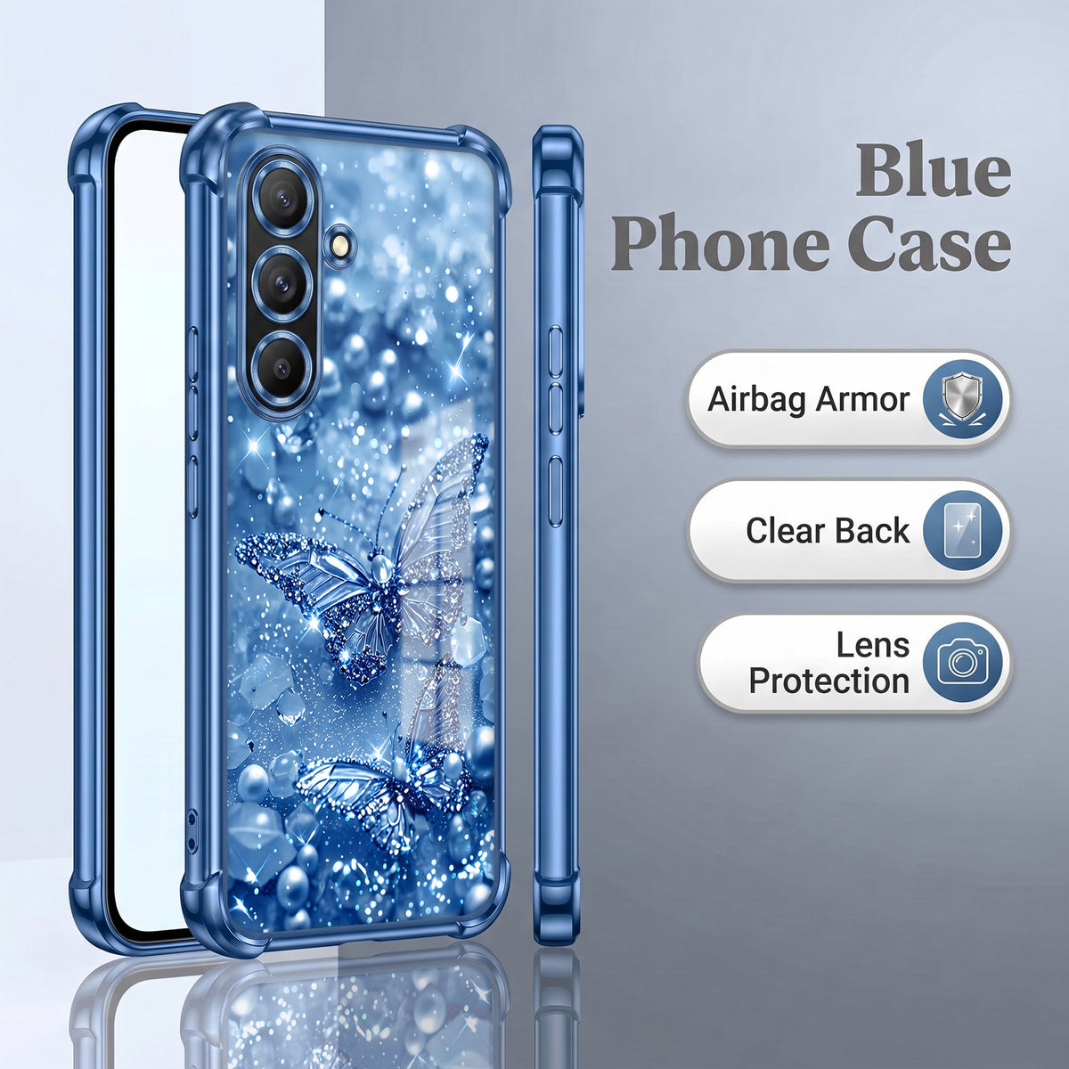 Samsung Galaxy A56 5G Butterfly Airbags Printed Back Case