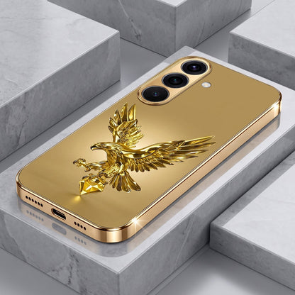 Samsung Galaxy A56 5G Golden Eagle Gold Electroplated Glass Phone Back Case