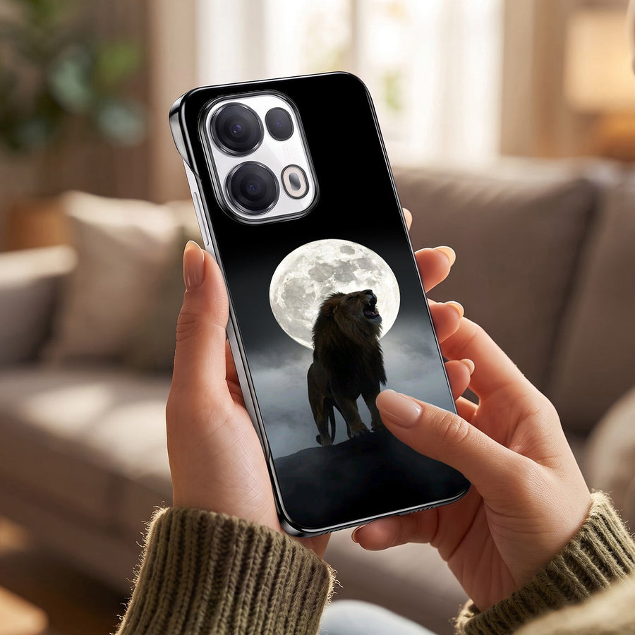 Oppo Reno 13 Pro 5G Lunar Lion Black Printed  Frameless Back Case