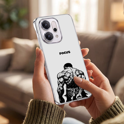 Oppo Reno 14 5G Focus White Printed  Frameless Back Case