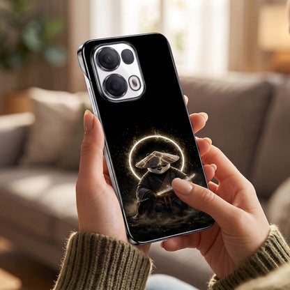 Oppo Reno 13 Pro 5G Warrior Panda Black Printed  Frameless Back Case