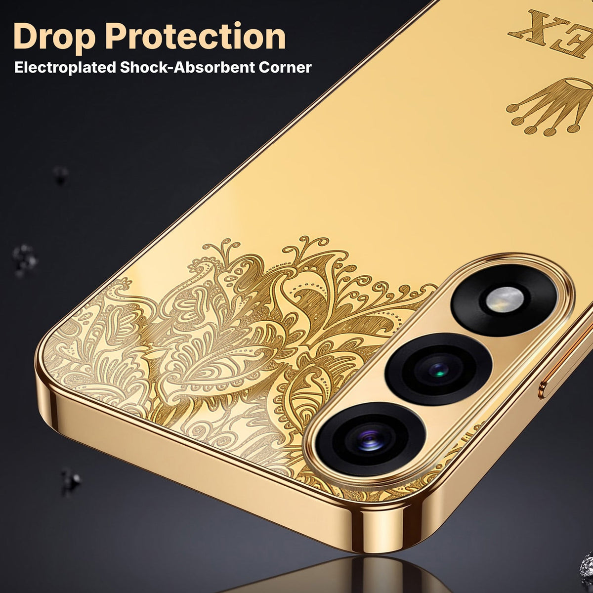 Oneplus Nord 5 5G Rolex Crown Gold Electroplated Glass Phone Back Case