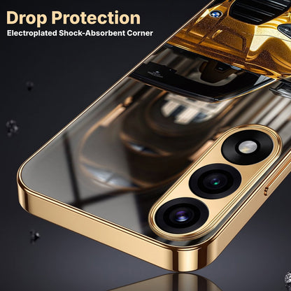 Oneplus Nord 5 5G Golden BMW Gold Electroplated Glass Phone Back Case