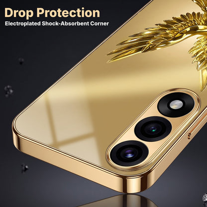 Oneplus Nord 5 5G Golden Eagle Gold Electroplated Glass Phone Back Case