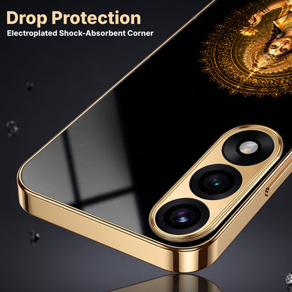 Oneplus Nord 5 5G Golden Maa Lakshmi Gold Electroplated Glass Phone Back Case