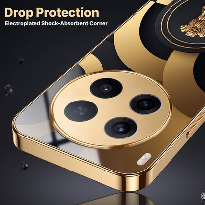 Vivo X300 Pro 5G Royal Emblem Gold Electroplated Glass Phone Back Case