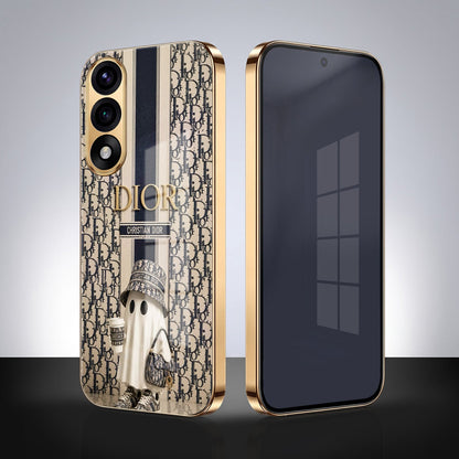 Oneplus Nord 5 5G Luxury Dior Gold Electroplated Glass Phone Back Case