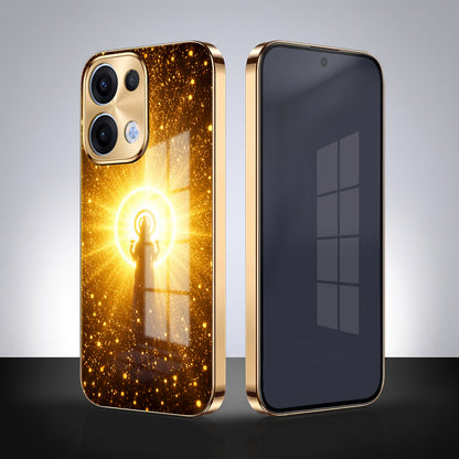 Oppo Reno 13 5G Lakshmi Sacred Gold Electroplated Glass Phone Back Case