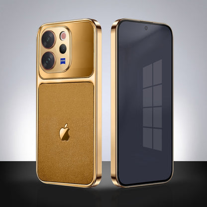 Vivo V70 5G Royal Touch Apple Gold Electroplated Glass Phone Back Case