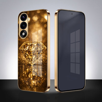 Oneplus Nord 5 5G Golden Diamond Gold Electroplated Glass Phone Back Case